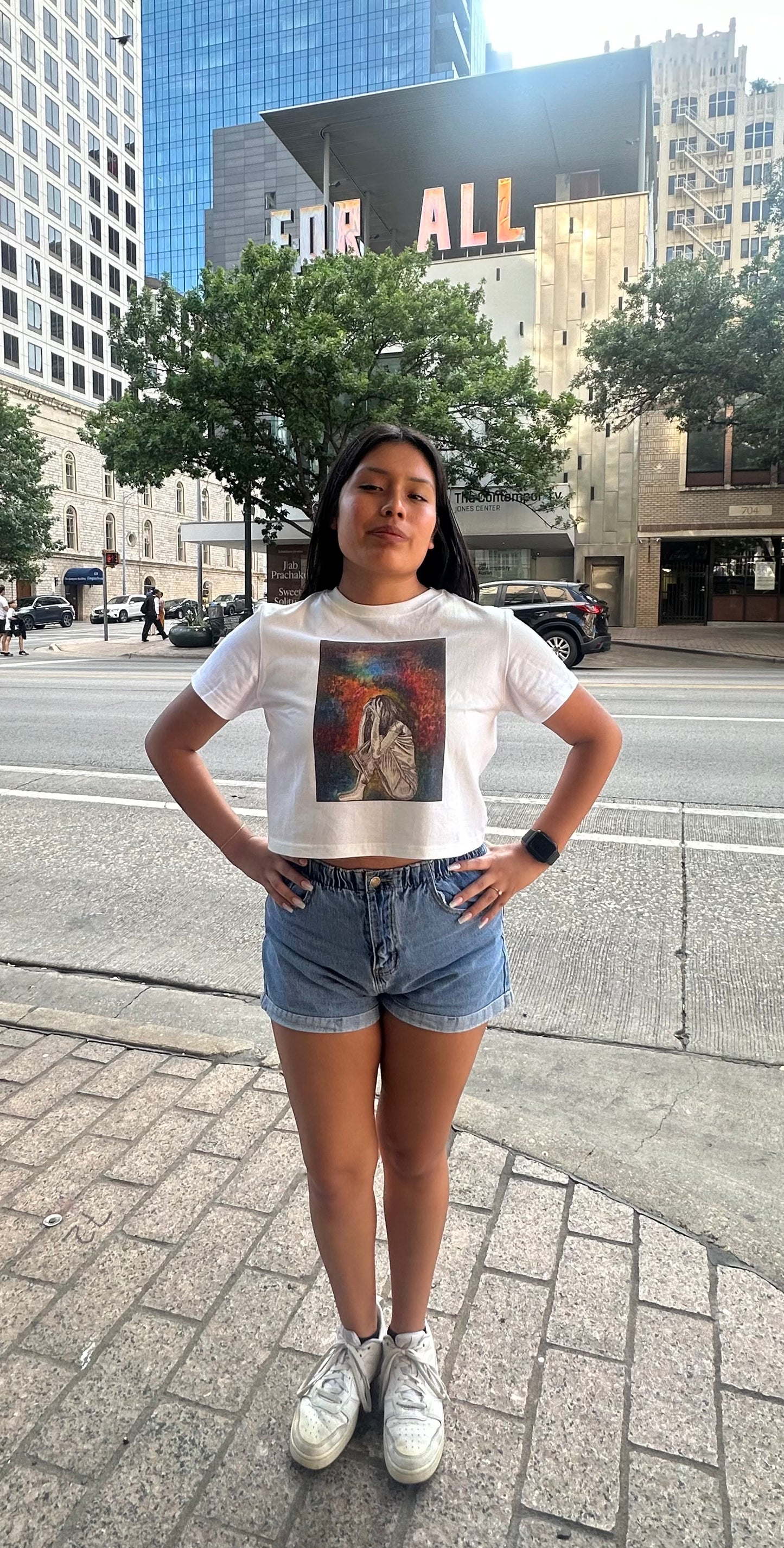Original Art “Connection Heals” Cropped Women’s T Shirt