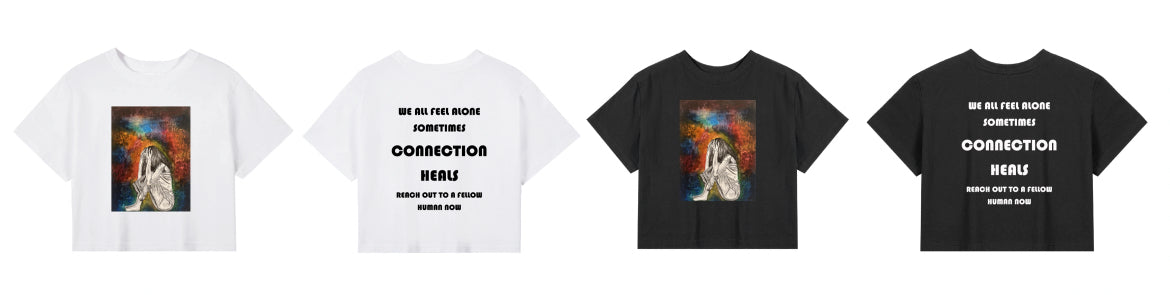 Original Art “Connection Heals” Cropped Women’s T Shirt